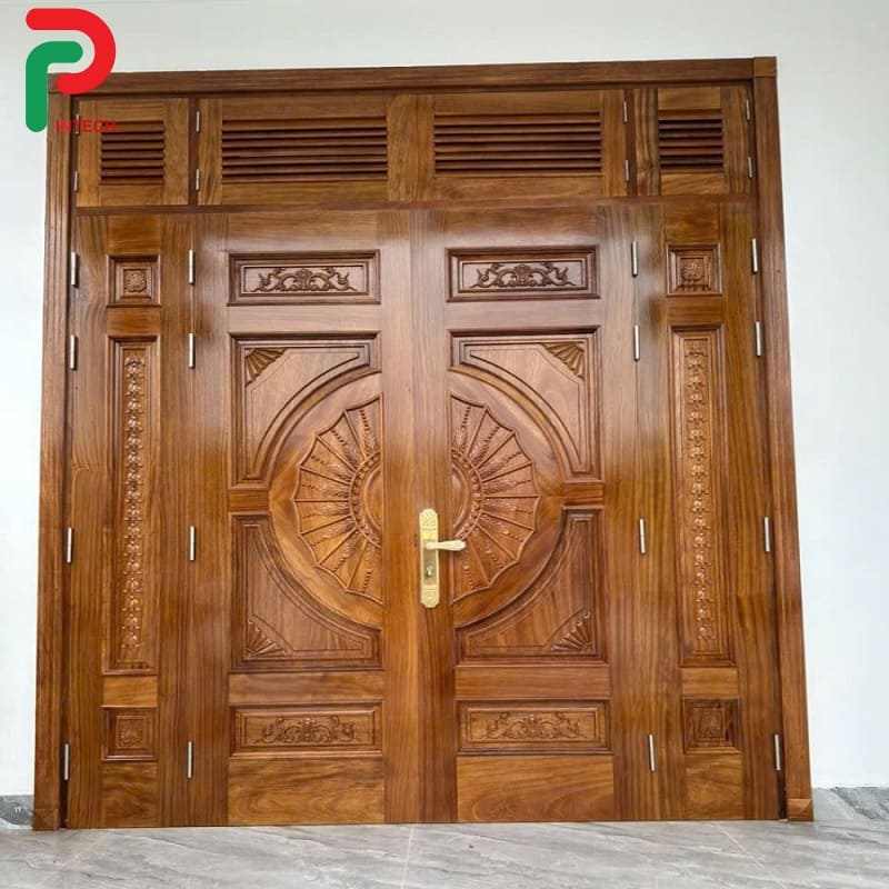 Mẫu Cửa Thép Vân Gỗ 4 Cánh - Ưu Nhược Điểm Dùng Bền Lâu