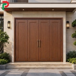 Giá Cửa Thép Vân Gỗ 4 Cánh Mẫu 2600x2400 Mm Giá Bao Nhiêu?