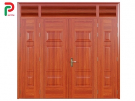 Mẫu Cửa Thép Vân Gỗ 4 Cánh - Ưu Nhược Điểm Dùng Bền Lâu